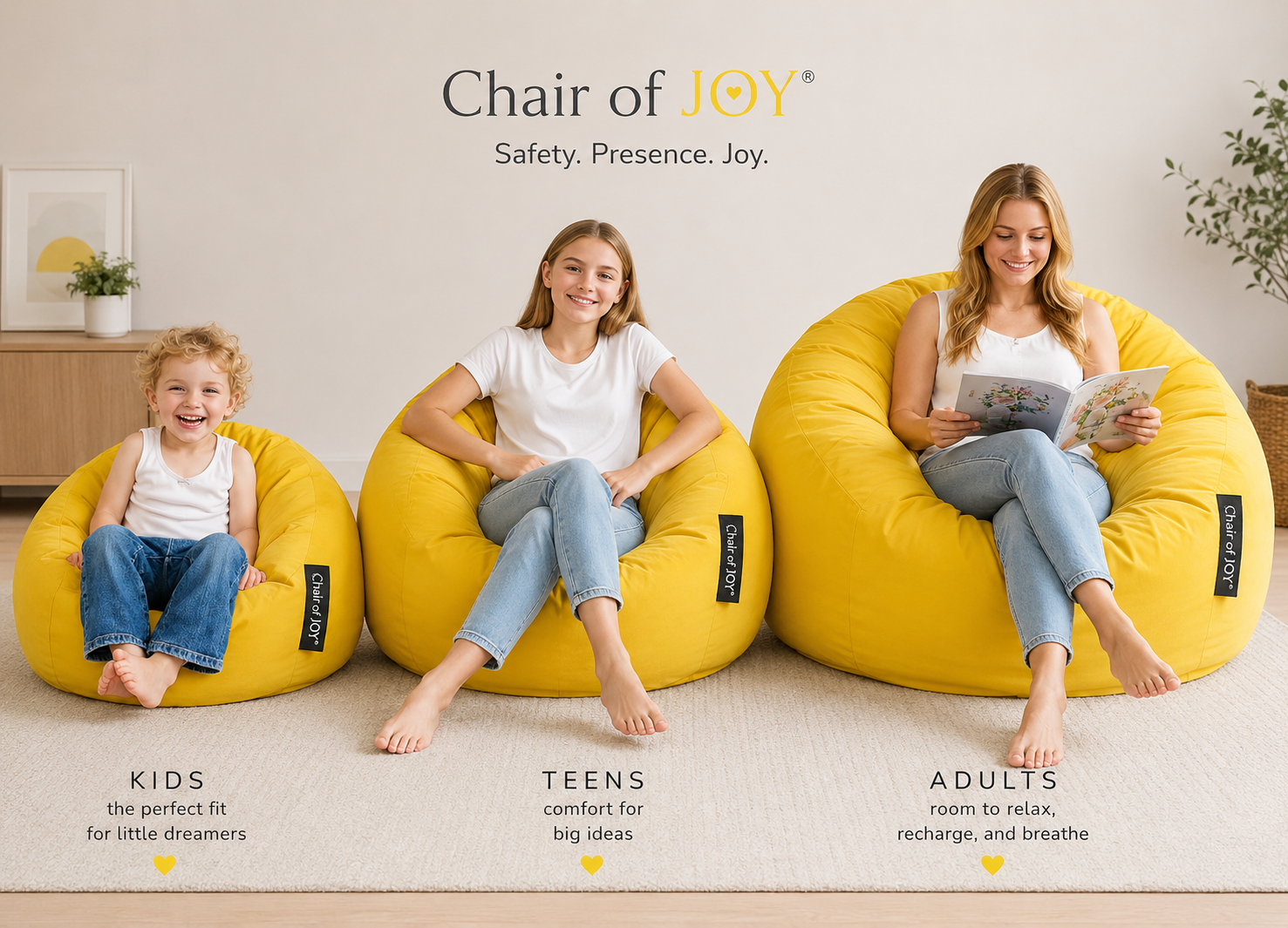 Chair of JOY in a healthcare setting